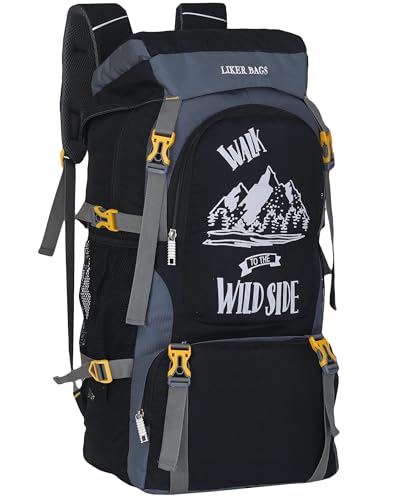 Liker Bag 65 L Camping Trekking Hiking Backpack Travel Bag Front & Top Loading Rucksack…