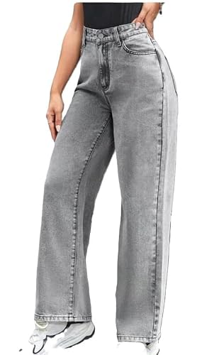 Rajeev Enterprises Wide Leg Denim Pants High Rise Fit Casual Comfortable Everyday Jeans…
