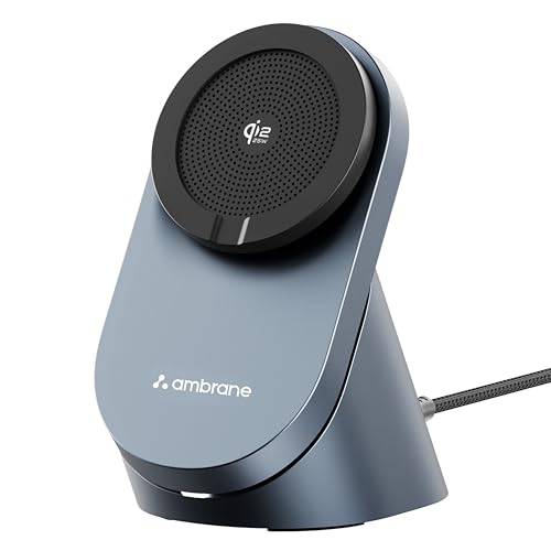 Ambrane 25W Qi2.2 Magsafe Wireless Charger with Stand & Heat Control Mechanism, Perfect…
