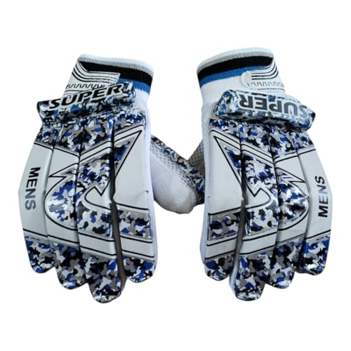 Cricket Club Boys (S) Super Batting Gloves Right Handed Lightweight- PVC Material,White…