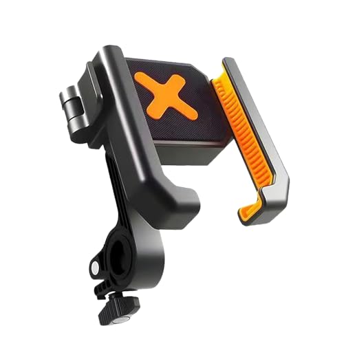 Motorcycle Handlebar Phone Mount with One-Hand One-Touch Lock System, 360° Rotation, An…