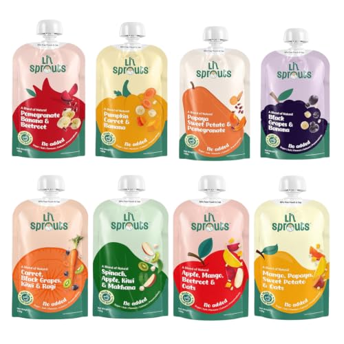 Li’l Sprouts FruGies Super-8 Variety Box | 6 Months+ | Ready-to-Eat | No Salt, No Sugar…