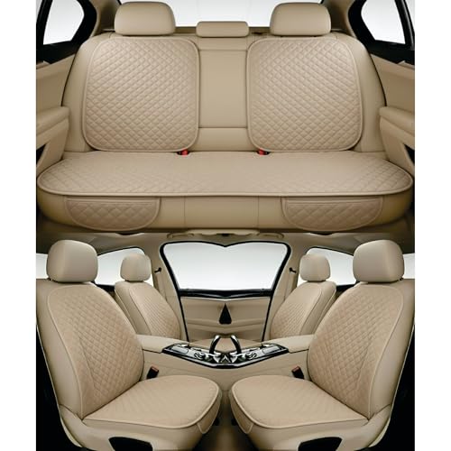 AURAFRESH Car Seat Protector Cushions Cover, Airbag friendaly. (BAIGE, 7PC Front & Rear…