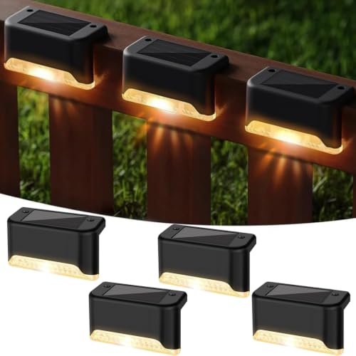 VARNITYA Solar Light Outdoor Garden Home Deck Stair Step Lights, Led Waterproof Balcony…