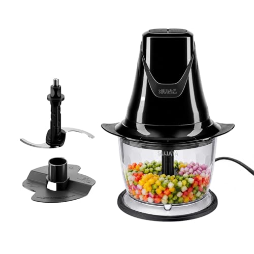 Sujata Chopcraft Electric Chopper 900ml, Vegetable Chopper for Kitchen | Dual Speed | 3…