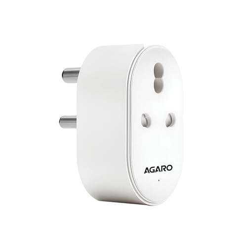 AGARO Regency 16A Wi-Fi Smart Plug with Energy Monitoring & App Control, Compatible wit…
