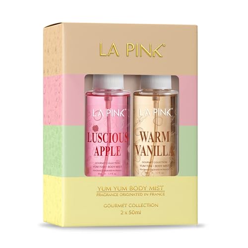 LA PINK Luscious Apple & Warm Vanilla Body Mist Perfume Combo | Citrus, Soft Woods, Cho…