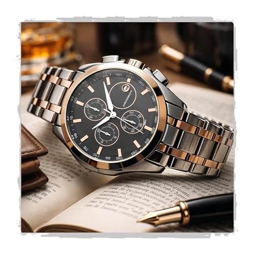 AMERICANVIBER® Affordable Men’s Wrist Watch Under 500 | Classic Round Dial | Quartz Mov…