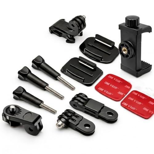 USPOT 2-in-1 Bike Phone Mount & Helmet Camera Kit – Anti-Vibration Handlebar Holder & C…