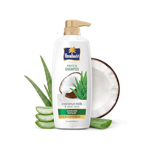 Parachute Advansed Protein Shampoo | with Coconut Milk and Aloe Vera | For up to 100% D…