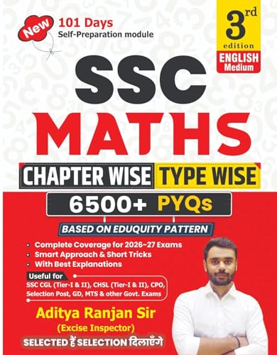 Aditya Ranjan Sir SSC Maths 2026 English Medium 3rd Edition 6500+ TCS MCQ Chapterwise T…