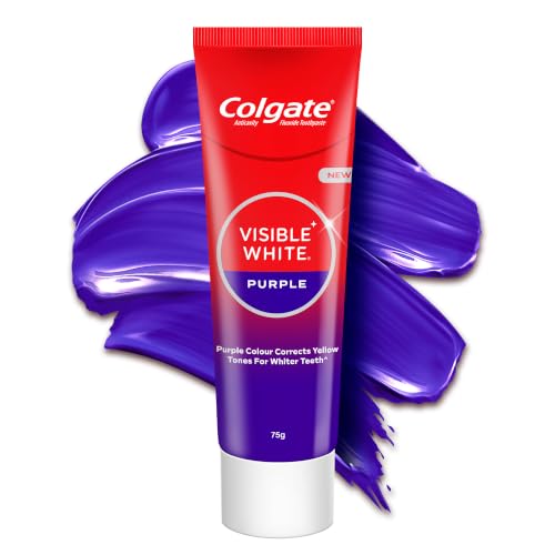 Colgate Visible White Purple Toothpaste for Teeth Whitening, Colgate Toothpaste with Fl…