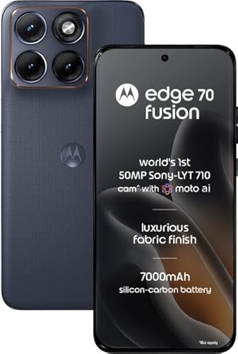 Motorola Edge 70 Fusion (Pantone Silhouette, 8GB RAM, 128GB Storage) | 6.78" 1.5K 144Hz…