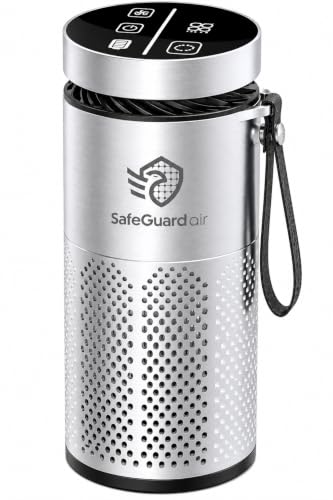 SafeGuard Air Portable Air Purifier for Car & Living Room with True H13 HEPA Filter, To…