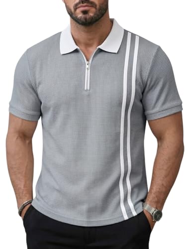 JVX Men Polo T Shirt || Waffle Polo T Shirt for Men || Regular Fit Knitted Tshirt for M…