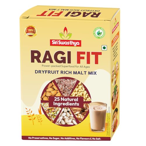 siri swasthya ragi malt mix 500g | dry fruits nutrition drink | 25 natural ingredients…
