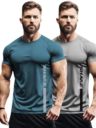 3Colours RGB Active Fit Men’s Sports T-Shirt – Lightweight Quick Dry Polyester Gym & Ru…