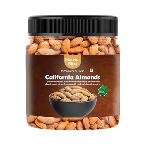MarwarBites California Almonds 500gm| Badam Giri | High in Fiber & Boost Immunity | Rea…