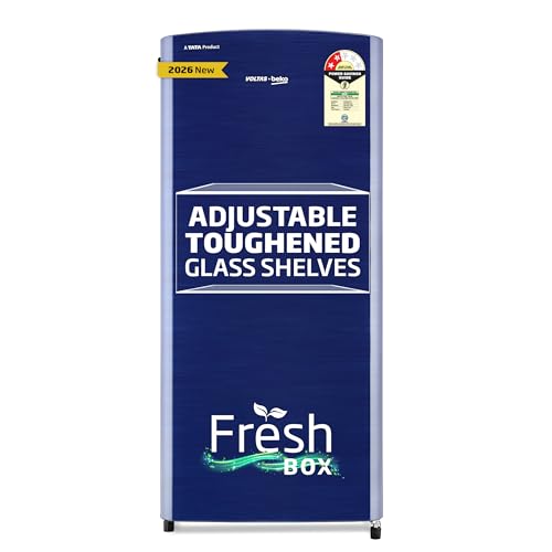Voltas Beko, A Tata Product 183 L, 2-Star Single Door Direct Cool Refrigerator with Fre…