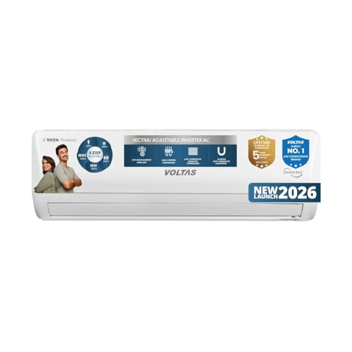 Voltas 1 ton 3 Star,New star rated, Inverter Split AC (Copper, Convertible 5-in-1 Cooli…