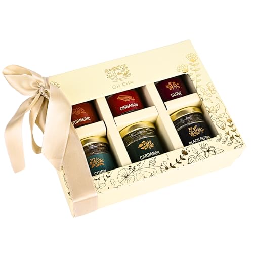 OH CHA - Premium Whole Assorted Spices Box – Turmeric, Cinnamon, Clove, Cardamom, Black…