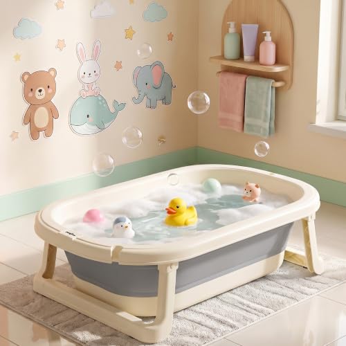 Baybee Baby Bath Tub for 0 to 5 Years | Bath Tub for Kids with Anti-Slip Base & Quick D…