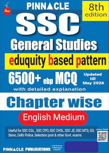 SSC general studies 6500+ epb MCQ book Updated till May 2026 I eduquity based pattern I…