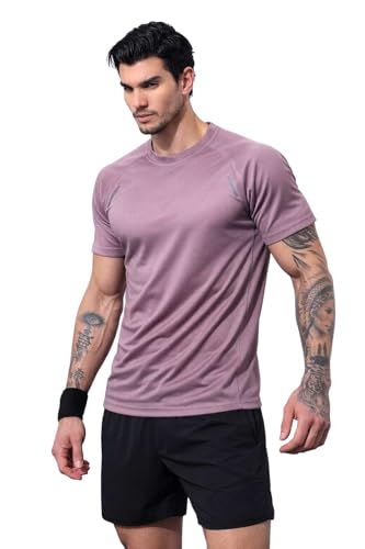 Kvetoo Mens Dry Fit Gym T Shirt Quick Dry Sweat Proof Breathable Workout Tee Muscle Fit…