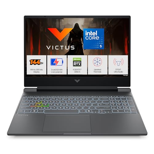 HP Victus, Intel Core 5 210H, 4GB RTX 3050 A (24GB DDR5, 512GB SSD) FHD, 144Hz, 300 nit…