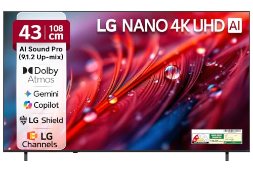 LG 108 cms (43 inches) NU87 AI Series Nano 4K Ultra HD (3840 x 2160) Smart webOS LED TV…