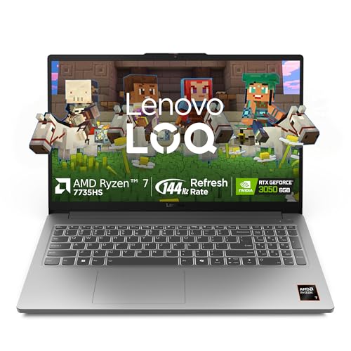 Lenovo LOQ Essential AMD Ryzen 7 7735HS | NVIDIA RTX 3050 6GB (16GB RAM/512GB SSD/144Hz…