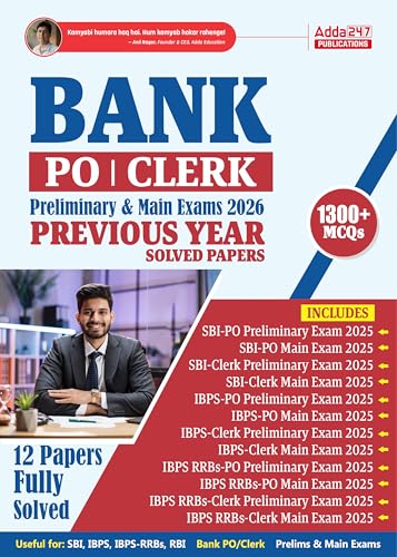 Bank PO / Clerk Preliminary & Main Exam 2026 Previous Year Solved Papers for SBI, IBPS,…