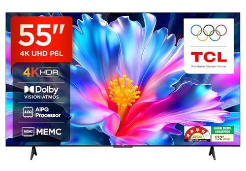 TCL 139 cm (55 inches) 4K Ultra HD Smart LED Google TV | 4K HDR | Dolby Vision & Atmos…