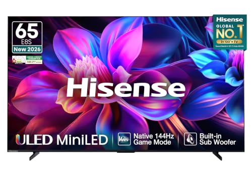 Hisense 164 cm (65 Inches) ULED MiniLED Smart AI TV and World Fastest OS - VIDAA | 144H…