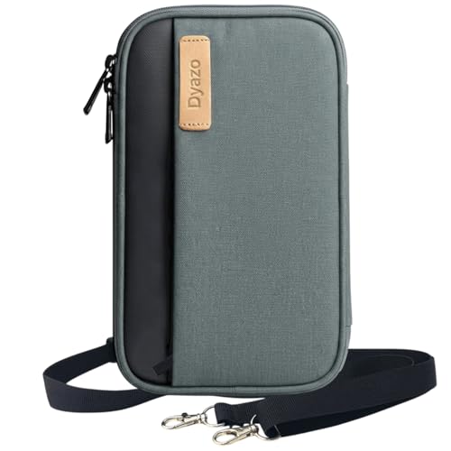 Dyazo Plus Travel Passport Holder Cover with Detachable Strap | Zip Closure Travel Bag…