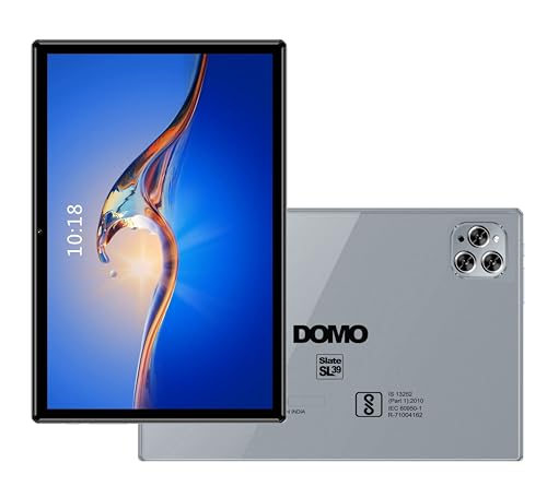 DOMO Slate SL39 10.1-Inch 4G Tablet PC, 4GB RAM + 32GB, inbuilt Storage, Dual SIM Slot,…