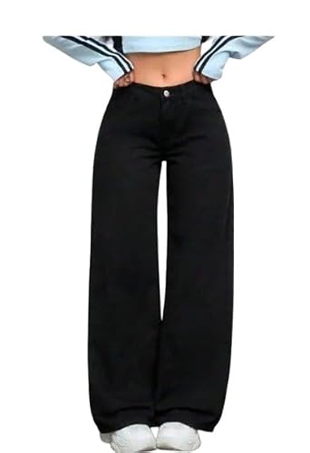 Rajeev Enterprise' Everyday Cotton Straight Fit Jeans for Women Girls Single Button Com…