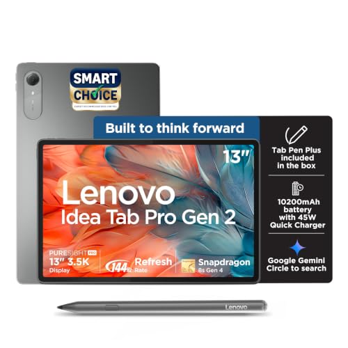 Lenovo Idea Tab Pro Gen 2 with Pen Plus {Smartchoice} 13" Display, 3.5K Resolution, 144…