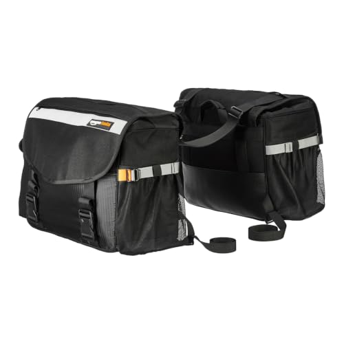 Amazon Basics Motorcycle Saddlebags (70 LTR) | Inclusive of Inner Waterproof Liner & Ou…