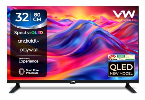 Visio World VW 80 cm (32 inches) Smartchoice Spectra Series HD Ready Smart QLED Android…
