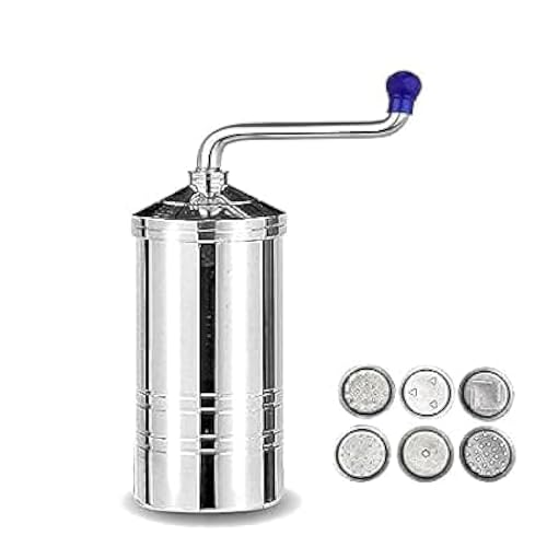 Xmart India Stainless Steel Sev Sancha Machine with 6 Jali | Kitchen Press for Murukku,…