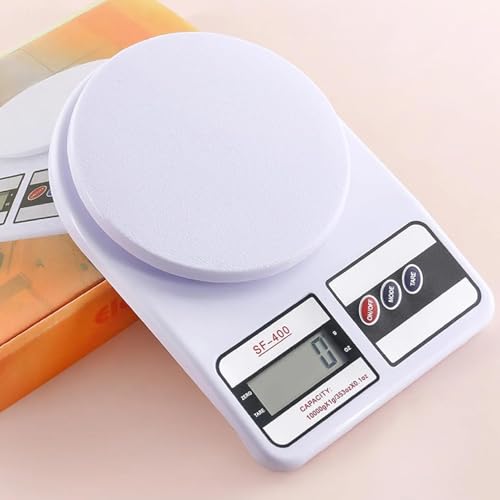 SHAMLILA SF-400 Digital Kitchen Weighing Scale, 10 kg Capacity, 1 g Accuracy, LCD Displ…