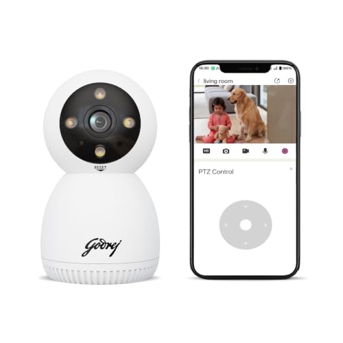 Godrej 3MP Smart Wi-Fi CCTV Camera | EVE Pro 3 | New Launch | Night Vision | 360° View…