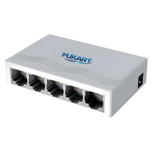 Mjkart 5 Port Fast Ethernet Switch 10/100 Mbps LAN Network Hub | Plug & Play Unmanaged,…