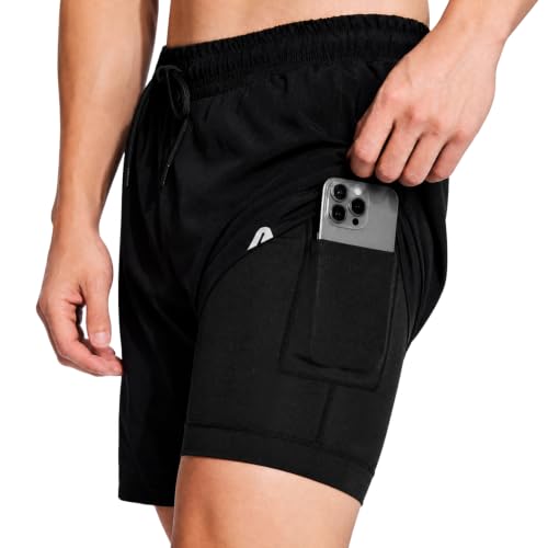 Boldfit Shorts for Men 2-in-1 Dual Running Short for Men with Compression Inner Liner W…