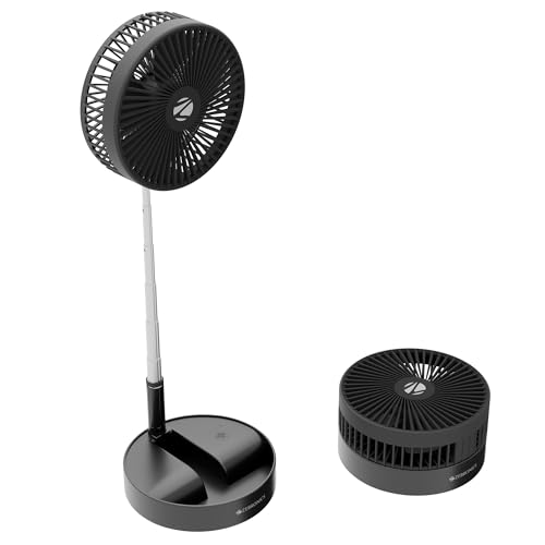 Zebronics Heat Buster 500 Portable Tower Fan, 6000 RPM, Up to 8H Backup, 3 Speed+Breeze…