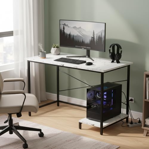 RIZIK Store Study Table | 36"x24" Computer Desk with Laminated Top & Metal Frame | Home…