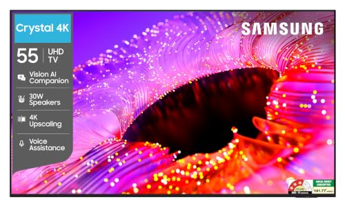 Samsung 55 inch (138cm) Crystal UHD 4K Vision AI 2026 Smart TV | 30W Speakers | 4K Upsc…