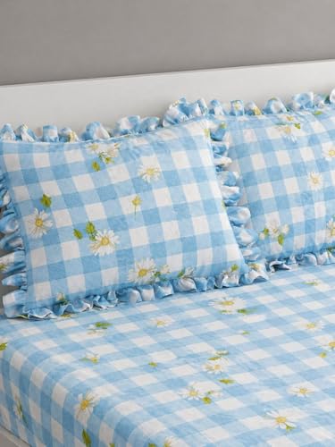 VOMZER King Size (72x78) 300 TC Soft Cotton Feel Microfiber All Around Elastic Fitted D…