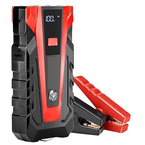 Lufjika Portable Car Jump Starter, 3 Modes, Smart Jumper Cables 12V USB Outputs & Emerg…